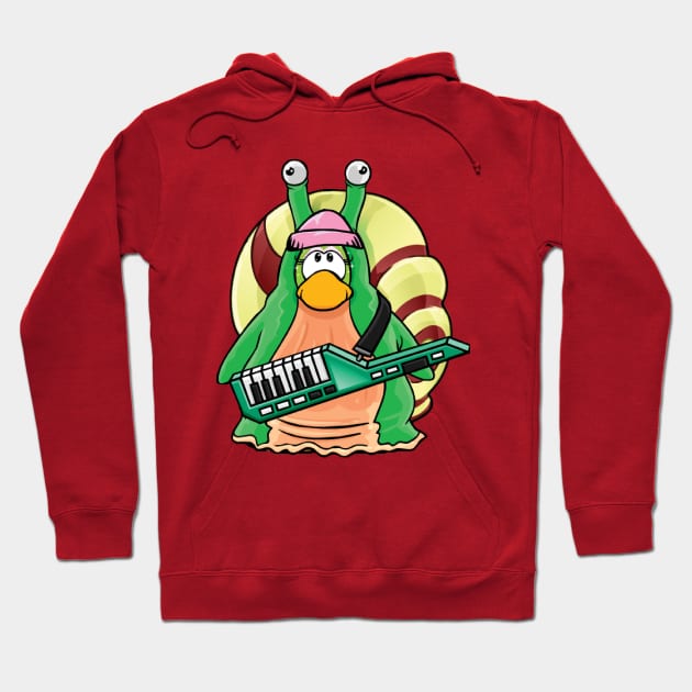 Beanie Snail Penguin with Keytar Hoodie by jello